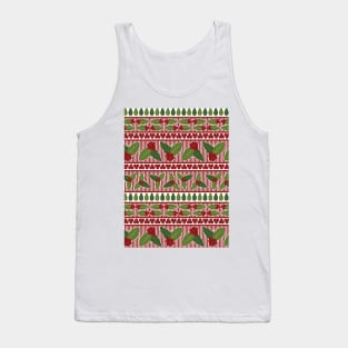 Holly Berries Pattern Tank Top